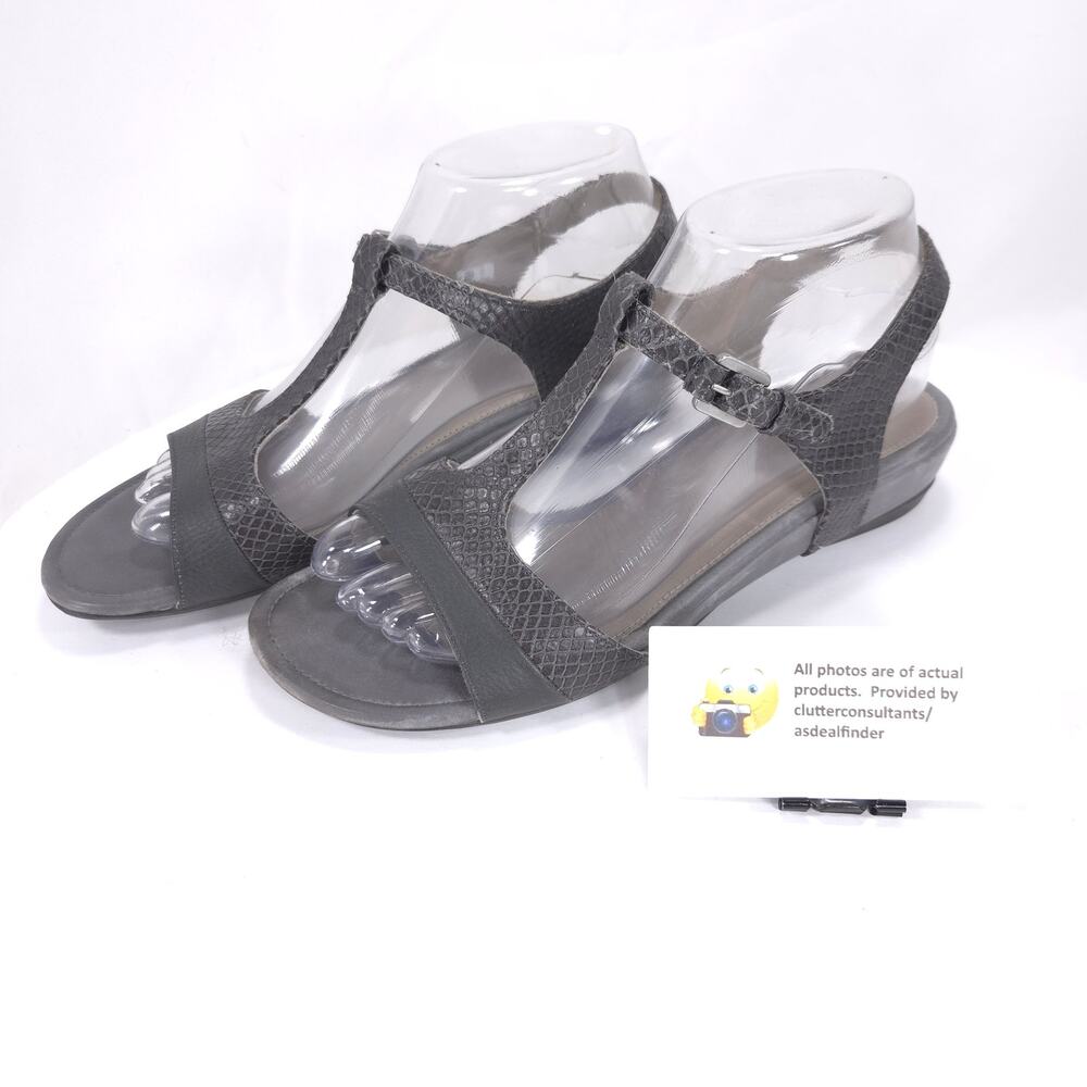 Ecco Casual T Strap Sandals Womens Size 7.5 38 Black